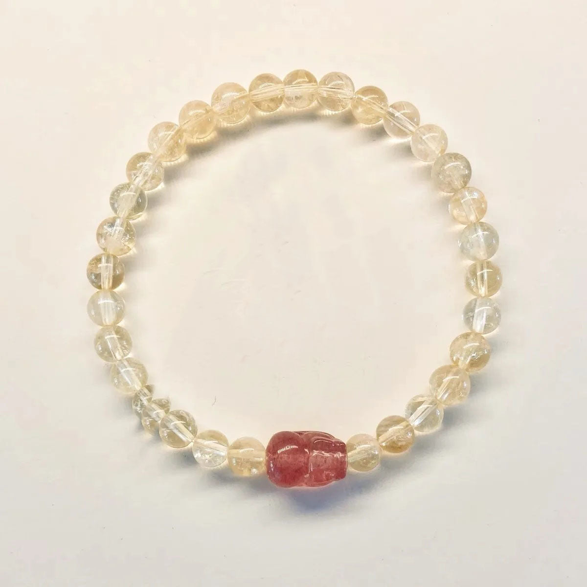 Pale yellow crystal bracelet