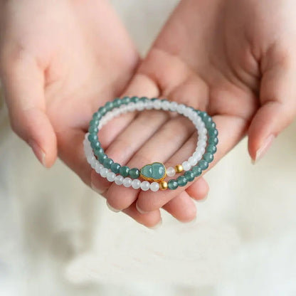 Double round bead bracelet