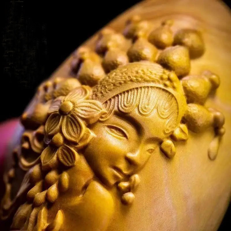 Boxwood carving pendant