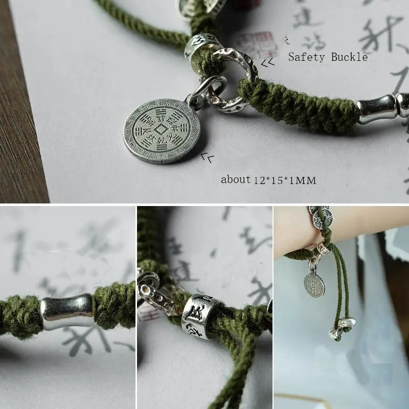 Five Emperors' Coins Braided Bracelet