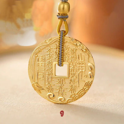 Mountain laurel coin double-sided pendant