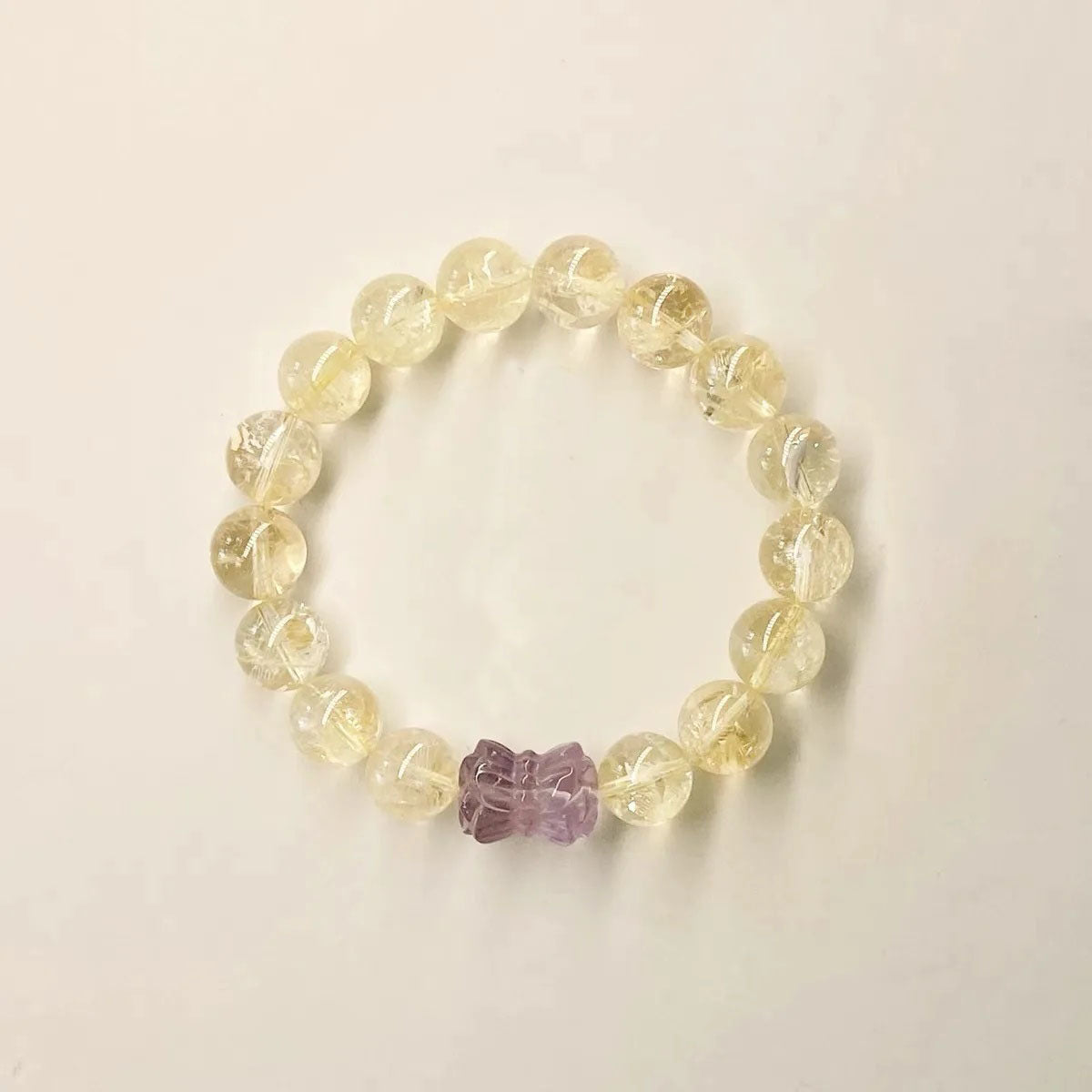 Pale yellow crystal bracelet