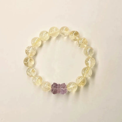Pale yellow crystal bracelet