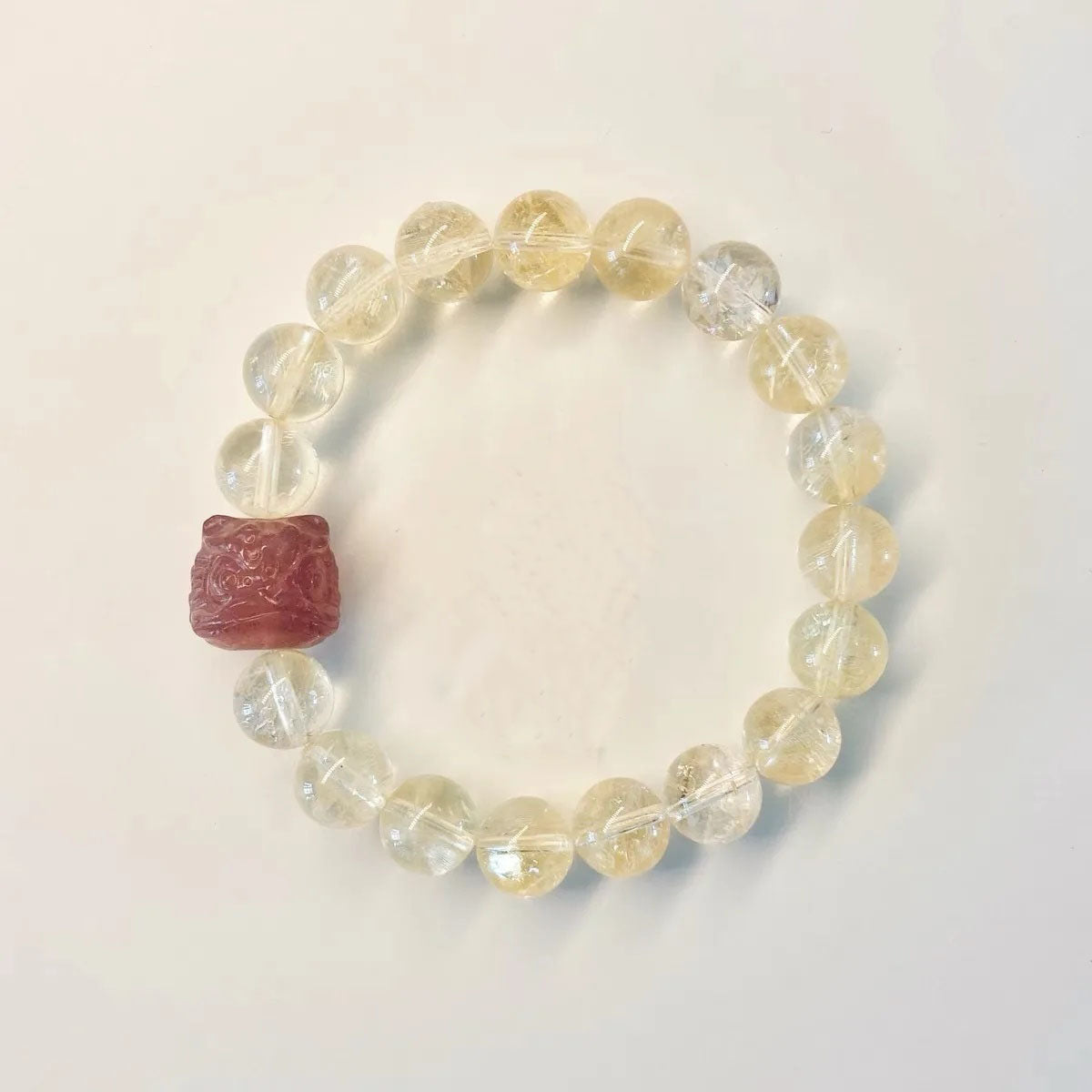 Pale yellow crystal bracelet