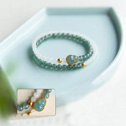 Double round bead bracelet