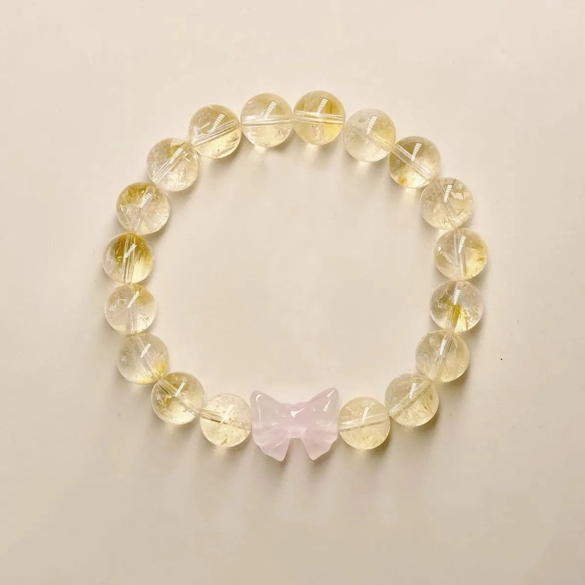 Pale yellow crystal bracelet