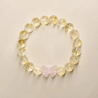 Pale yellow crystal bracelet