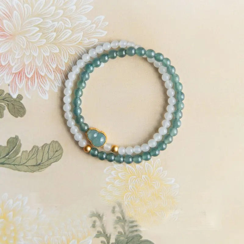 Double round bead bracelet