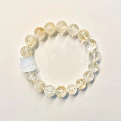 Pale yellow crystal bracelet
