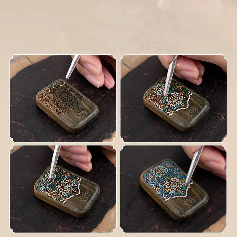 Green Sandalwood Ping An No Incident Brand High-end Men's and Women's Exquisite Car Key Chain Custom Lettering Pendant Bag Charm