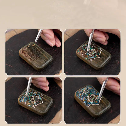 Green Sandalwood Ping An No Incident Brand High-end Men's and Women's Exquisite Car Key Chain Custom Lettering Pendant Bag Charm