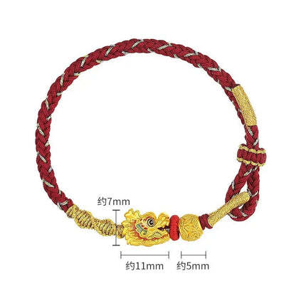 Gold bracelet with enamel Chinese zodiac