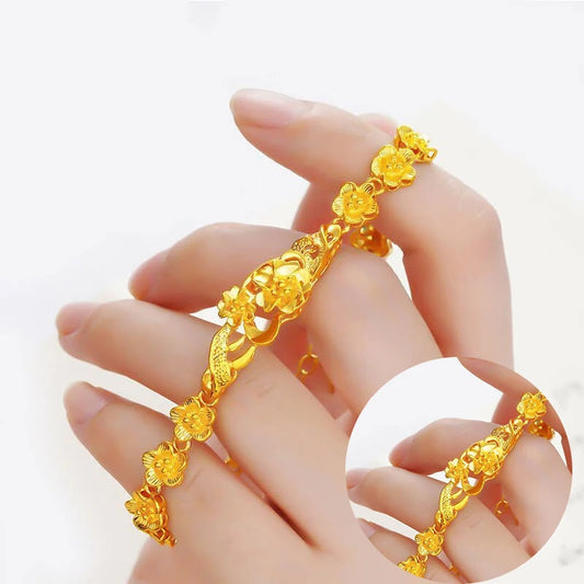 Gold women's bracelet