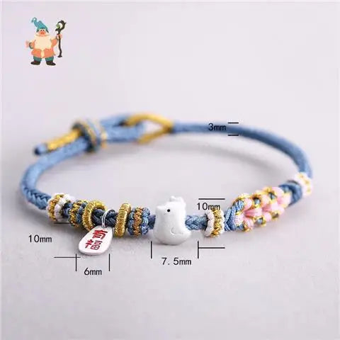Chinese Zodiac Braided Bracelet - Attract Wealth and Luck