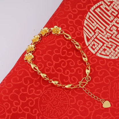 Gold women's bracelet