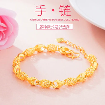 Gold women's bracelet