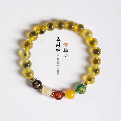 Candy Heart Agate Lucky Bead Bracelet