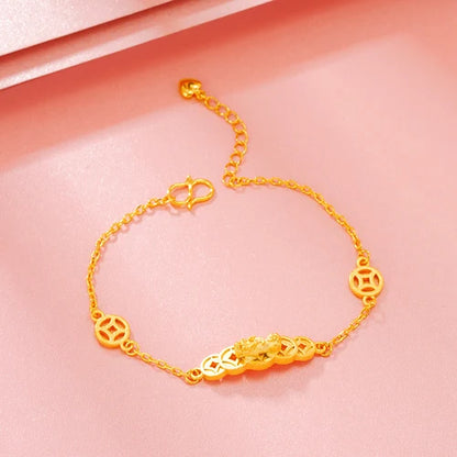 Gold women's bracelet