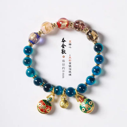 Candy Heart Agate Lucky Bead Bracelet