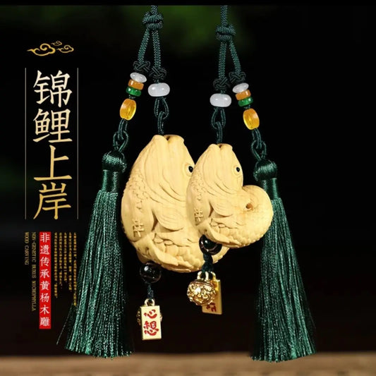 Boxwood carving pendant
