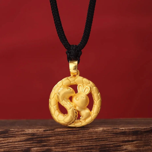 Necklace with the twelve zodiac mascots and guardian deity of the year of birth