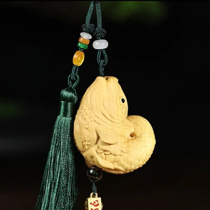 Boxwood carving pendant