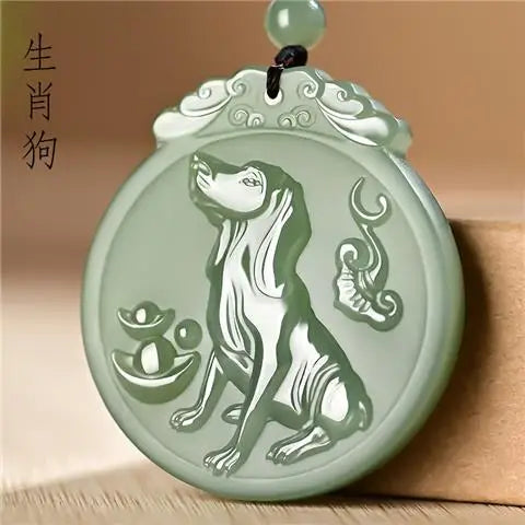 Twelve Chinese Zodiac Jade Pendants
