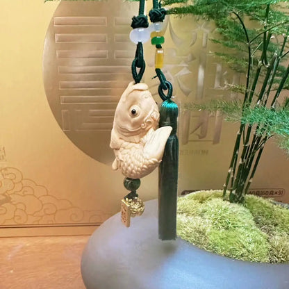 Boxwood carving pendant