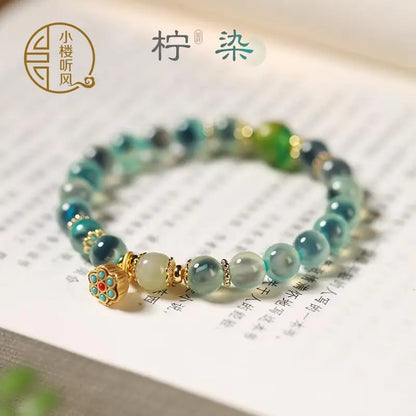 Candy Heart Agate Lucky Bead Bracelet