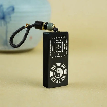 Ebony pendant, Hetu Luoshu Taoist ornaments