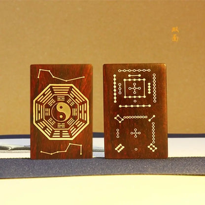 Ebony pendant, Hetu Luoshu Taoist ornaments