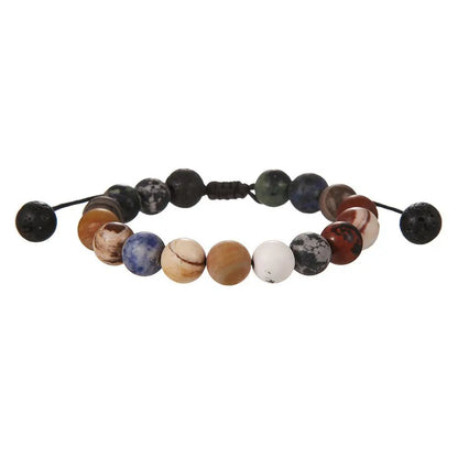 Romantic Universe Elastic Bracelet Couple Star Milky Way Volcanic Stone Beads Planet Original Natural stone Hand String Gifts