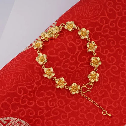 Gold women's bracelet