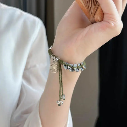 Five Emperors' Coins Braided Bracelet