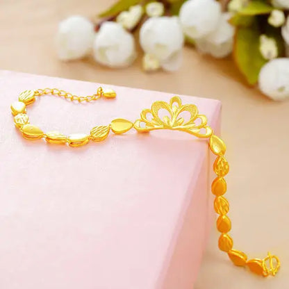 Gold women's bracelet