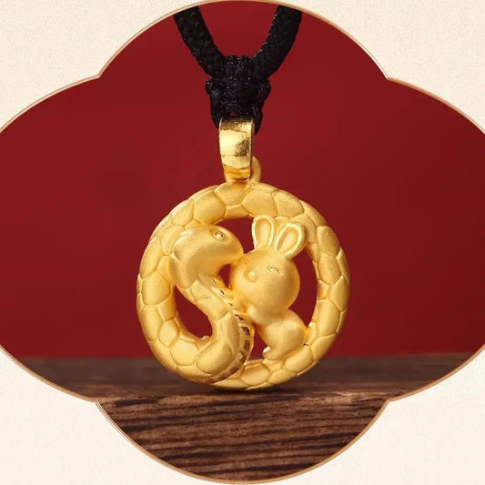 Necklace with the twelve zodiac mascots and guardian deity of the year of birth