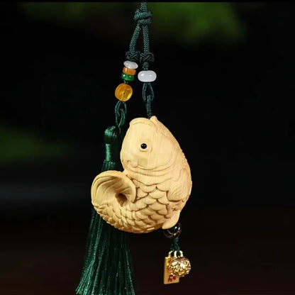Boxwood carving pendant