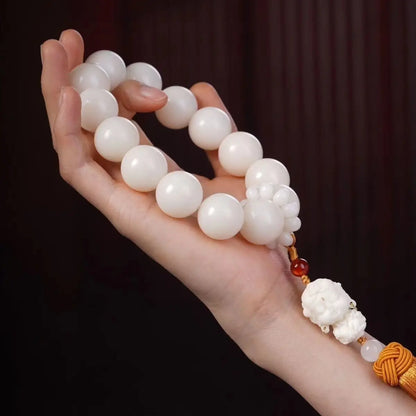 White Jade Bodhi Bracelet-Blessing Bracelet