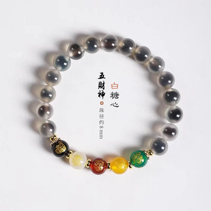 Candy Heart Agate Lucky Bead Bracelet