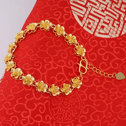 Gold women's bracelet