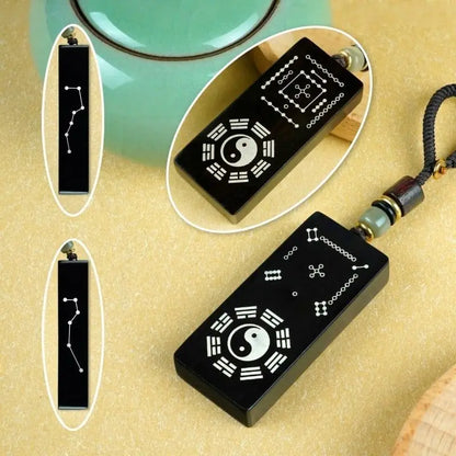 Ebony pendant, Hetu Luoshu Taoist ornaments