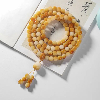 White jade bodhi bracelet, 108 beads
