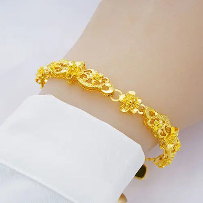 Gold women's bracelet