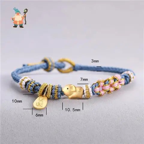 Chinese Zodiac Braided Bracelet - Attract Wealth and Luck