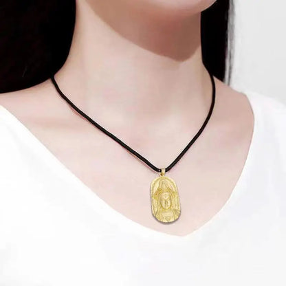 Gold-plated Guanyin pendant