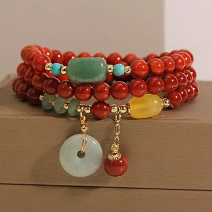 Red Agate Multi-layer Bracelet