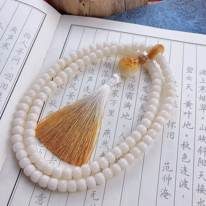 White jade bodhi 108 beads bracelet