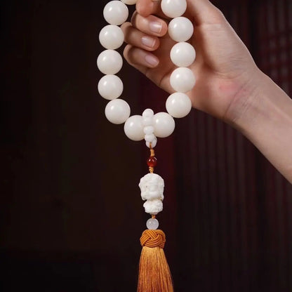 White Jade Bodhi Bracelet-Blessing Bracelet