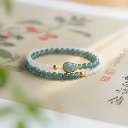 Double round bead bracelet