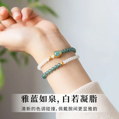 Double round bead bracelet